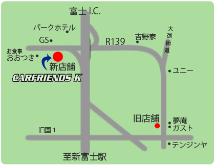 カーフレンズケー周辺図